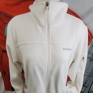 Columbia Sportswear White Fleece full zip jacket white size L